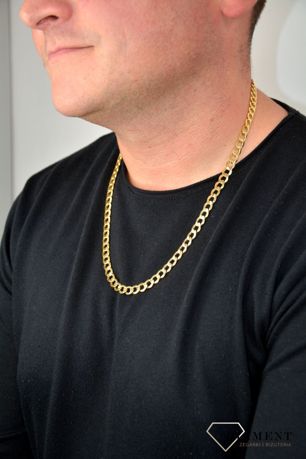 Złoty łańcuszek 585 pancerka 8 mm DIA-LAN-1117-585D 8mm.jpg